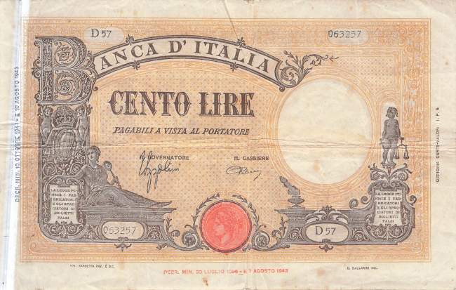 100 Lire 1944 p.67a